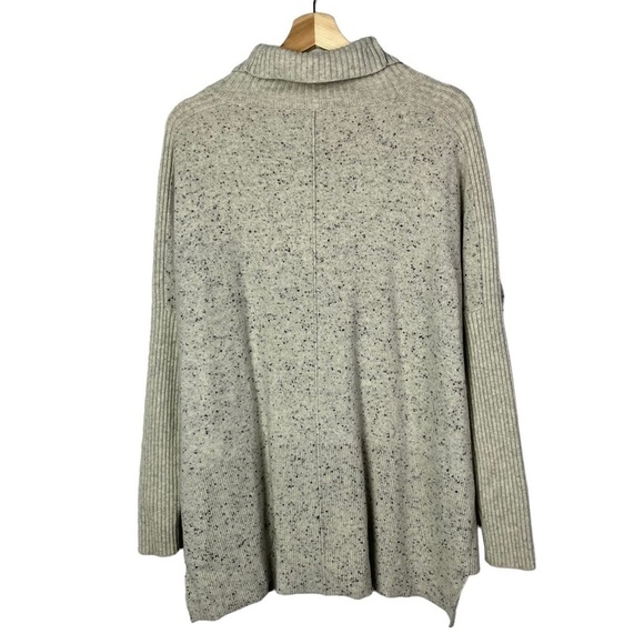 Rag & Bone Beige Cowl Neck Speck Relaxed Fit Cashmere Sweater M - Picture 2 of 5